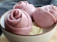 孕期食谱：甜美的紫薯玫瑰馒头