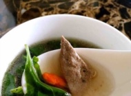 枸杞叶猪肝汤的做法  
